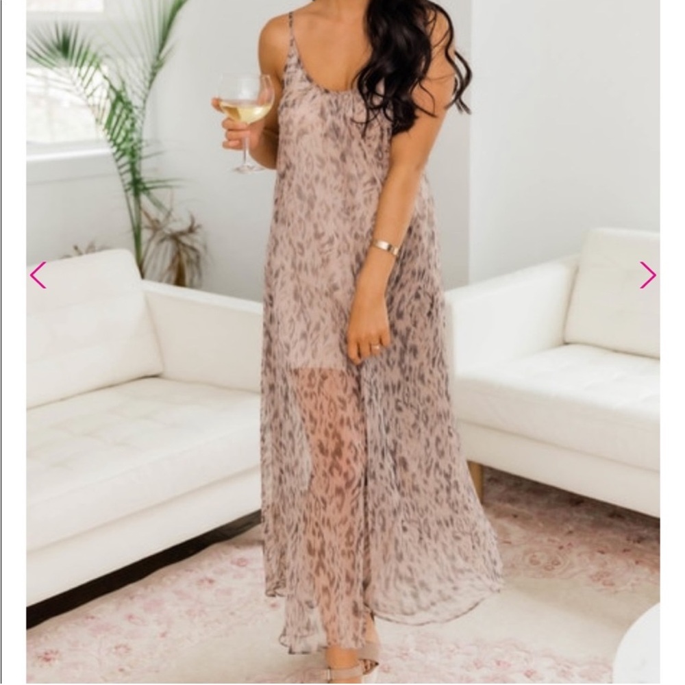 Pink Lily Animal Print Dress